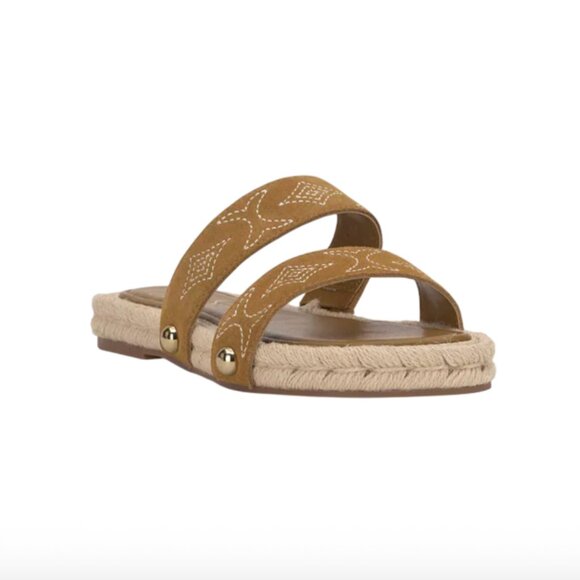 Jessica Simpson Women's Jasdin Western-Stitched Flat Espadrille Sandals Size 6M - Picture 1 of 8